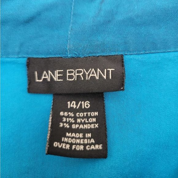 Lane Bryant Teal Wrap Blouse - Picture 4 of 6